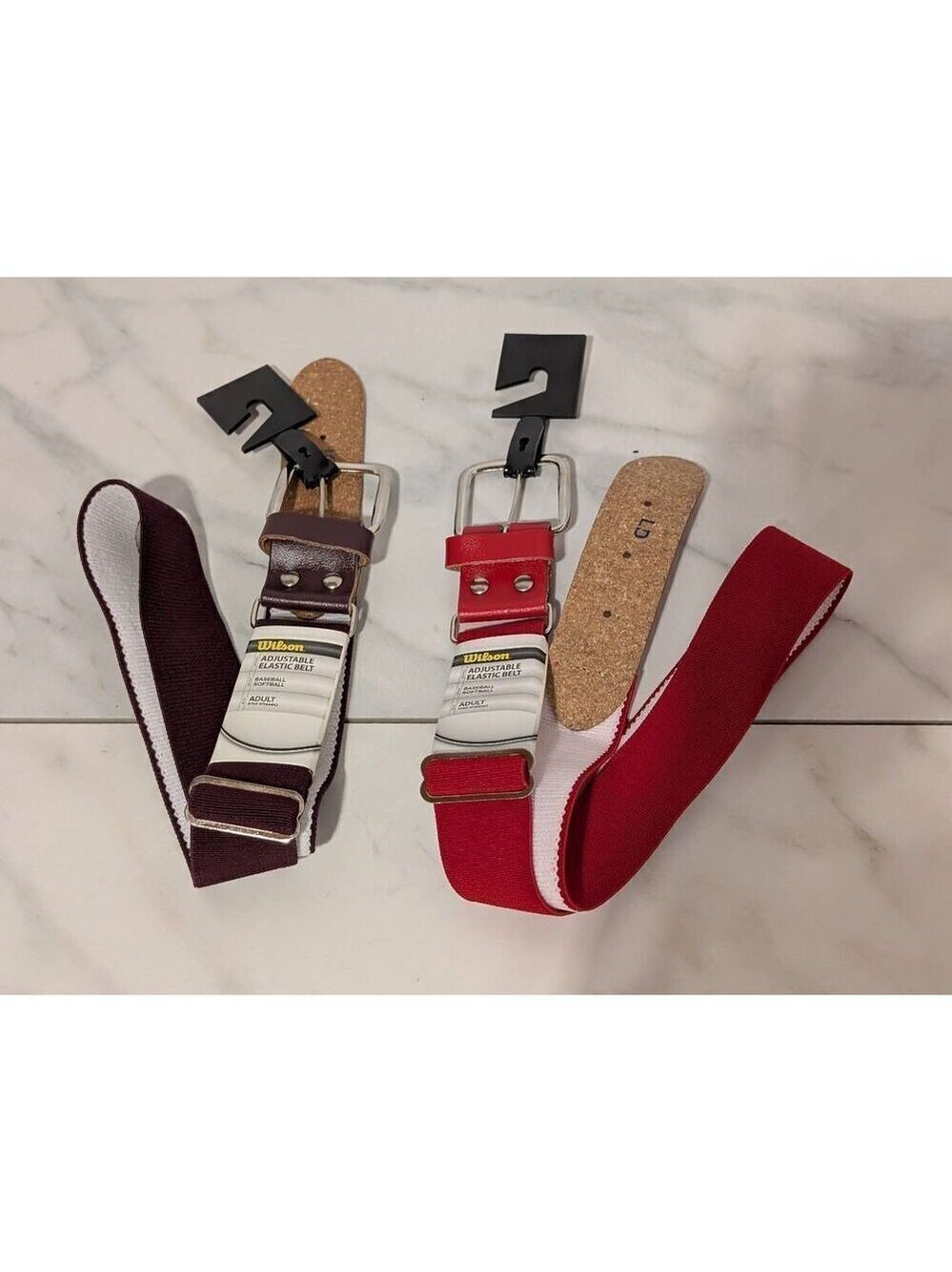 Wilson Unisex Red Burgundy Adult Adjustable Softball Baseball Belts NWT